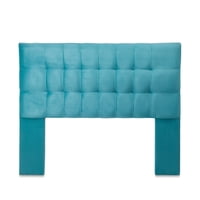 Dgb - Respaldo Cama 2 Plazas Felpa Turquesa Alicante Cp