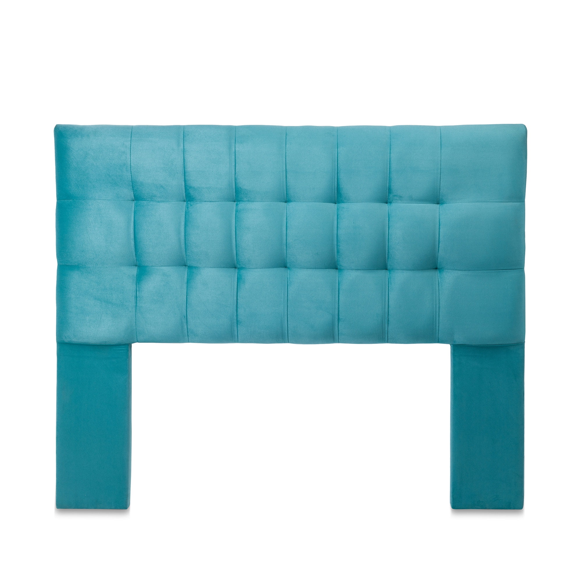 Dgb - Respaldo Cama 2 Plazas Felpa Turquesa Alicante Cp