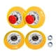 thumbnail image 3 of 4 Ruedas Giratorias Para Coche Para Ni?os Que Protegen El Suelo. Repuesto Universal Amarillo., 3 of 5