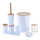 thumbnail image 5 of Juego De Accesorios De Baño Jabonera Con Bote De Basura Para Casa, Granja, Apartamento, Blanco A, 5 of 5