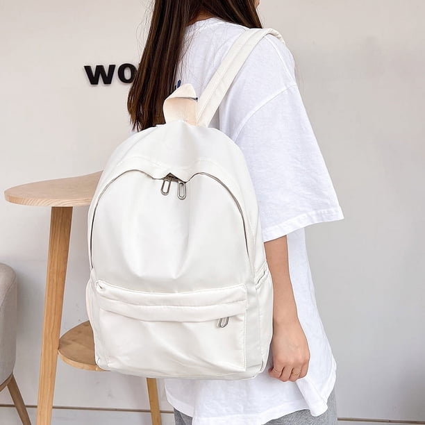 Student Solid Color Bookbag New High Quality Waterproof Nylon Women School Backpack for Teenage Girls Female Travel Bag