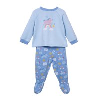 Pillin - Pijama Bebé Niña Manga Larga Unicornio Celeste