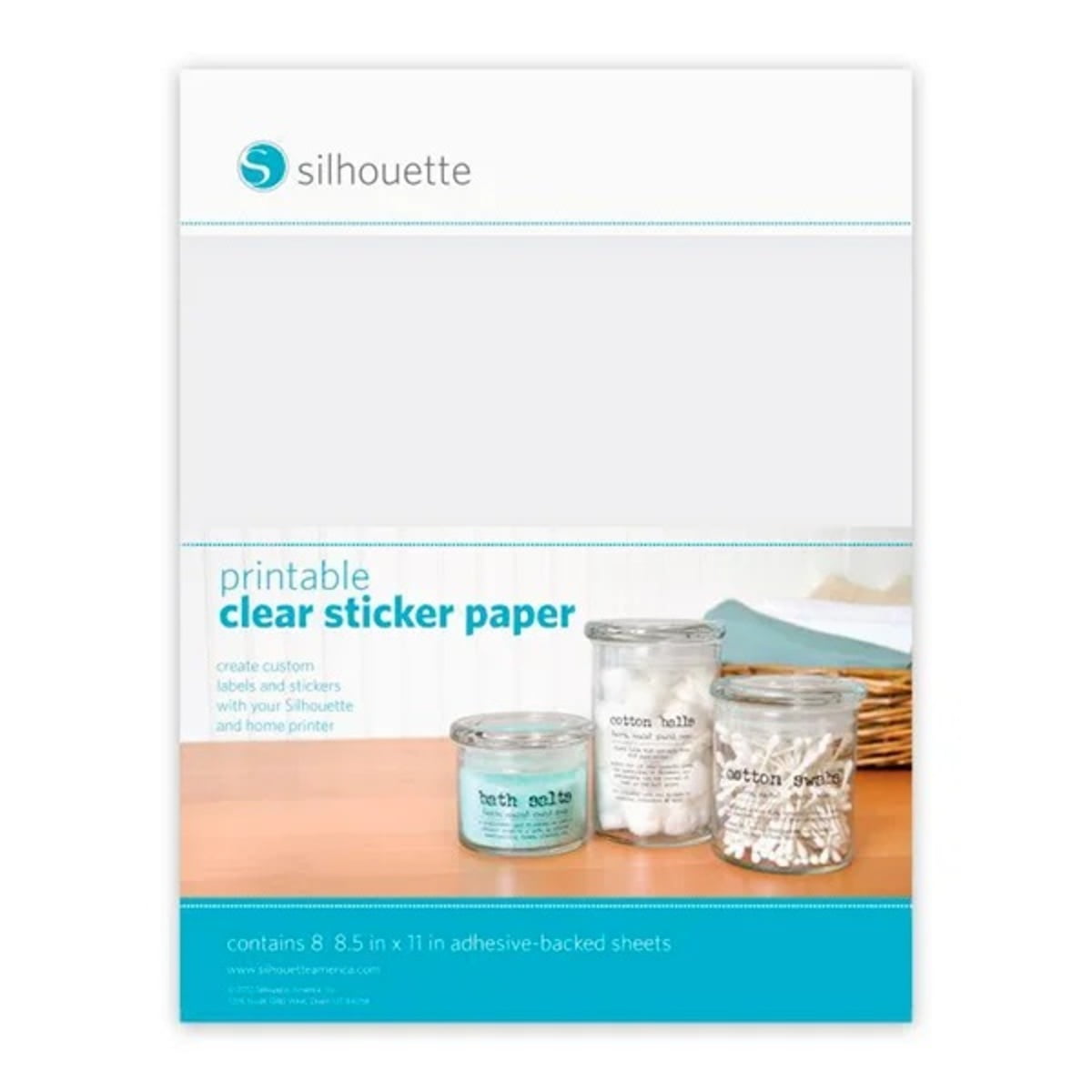 Papel Adhesivo Transparente Imprimible Multicolor Silhouette