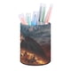 thumbnail image 1 of Buenos Presagios-theme Cylinder Pen Holder Pencil Organizer with Flannel Lining PVC Leather Material Cardboard Base for study work 10*8CM, 1 of 6
