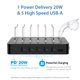 thumbnail image 2 of Estación de carga SooII de 6 puertos PD 20W USB C para iPhone 14/13/12, 2 of 7