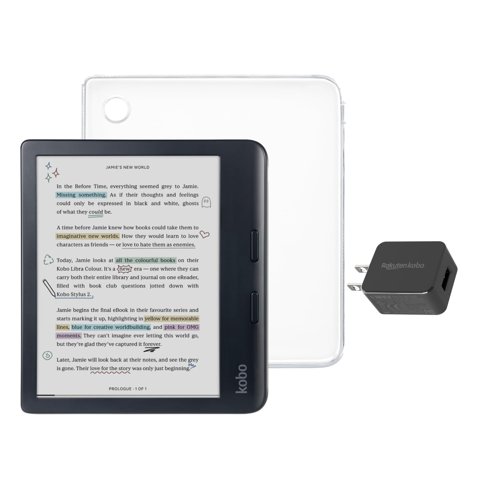 Ereader Kobo Libra De Color Negro Con Paquete De Funda Y