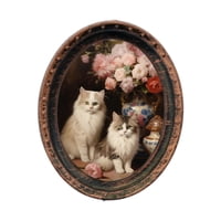 Bothyi - Marco De Fotos Para Casa De Muñecas A Escala 1/12, Decoración De Pared De Moda, Centro De Mesa, Marco De Fotos Ovalado, Estilo A