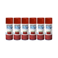 Rust-Oleum - 6 Pack Pintura En Spray Ultra Cover 2X Multiuso Rojo Colonial Brillante 340 G 700071