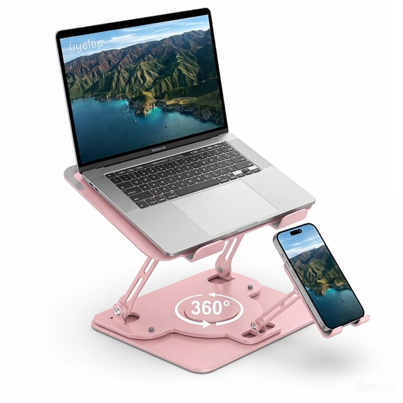 Soporte para Laptop Electmagic 10-16" 360° Giratorio Rosa