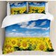 thumbnail image 1 of Sunflower Fieldding Quilt Duvet Cover Set Kids Bedding Comforter Cover3-Piece Bedding Set, 1 of 5