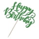 thumbnail image 3 of Decoración para tartas Naicaek hecha a mano con purpurina para felicitación de cumpleaños, color ver, 3 of 7