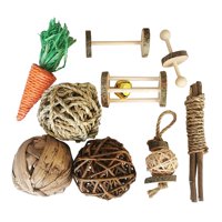 Ioensy - Juguete Para Masticar Hámster De Madera, Hámster, Conejo, Conejillo De Indias, Juego De Accesorios De Juguete J