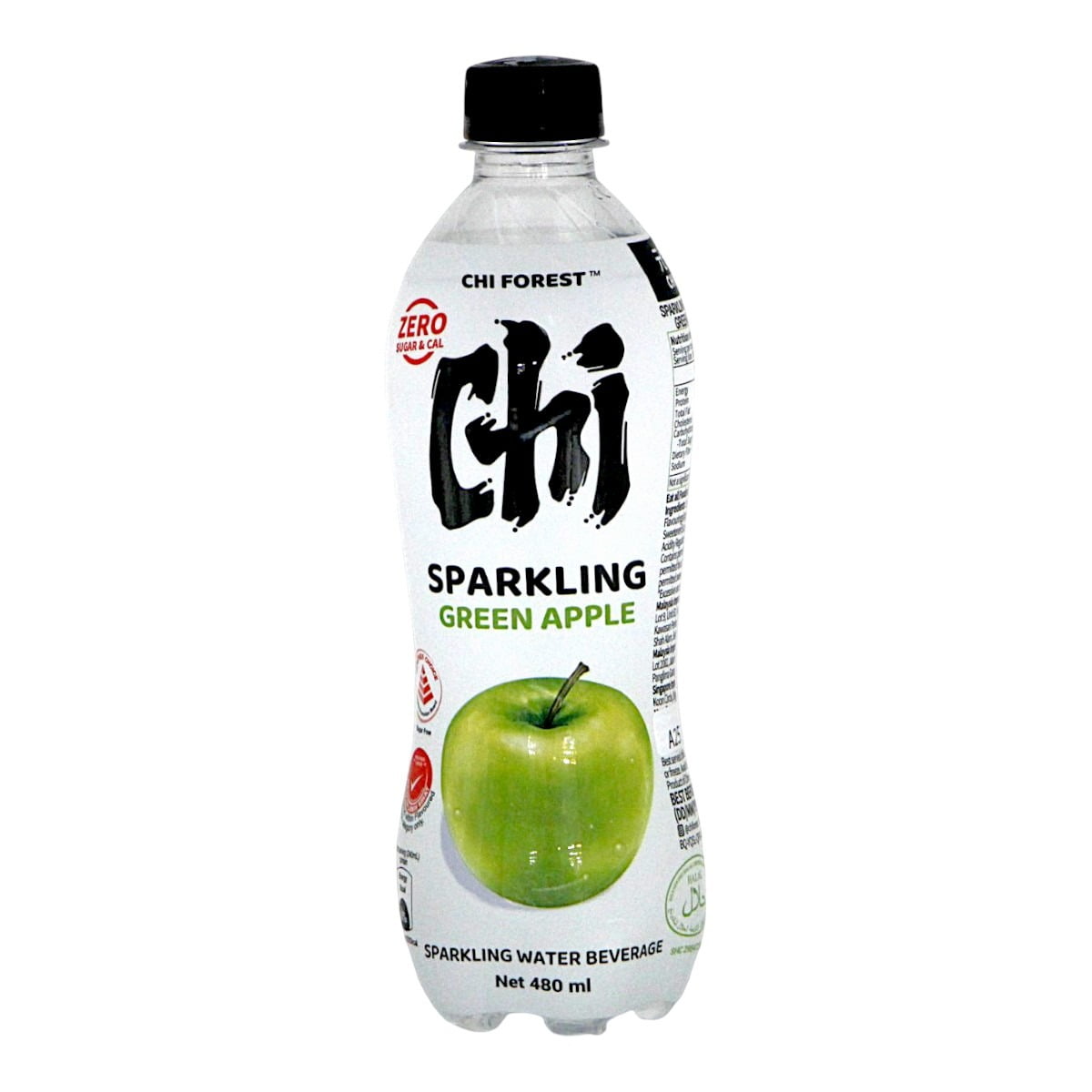 Agua Con Gas Sabor Manzana Marca Chi Forest 480 Ml * 15 Botellas