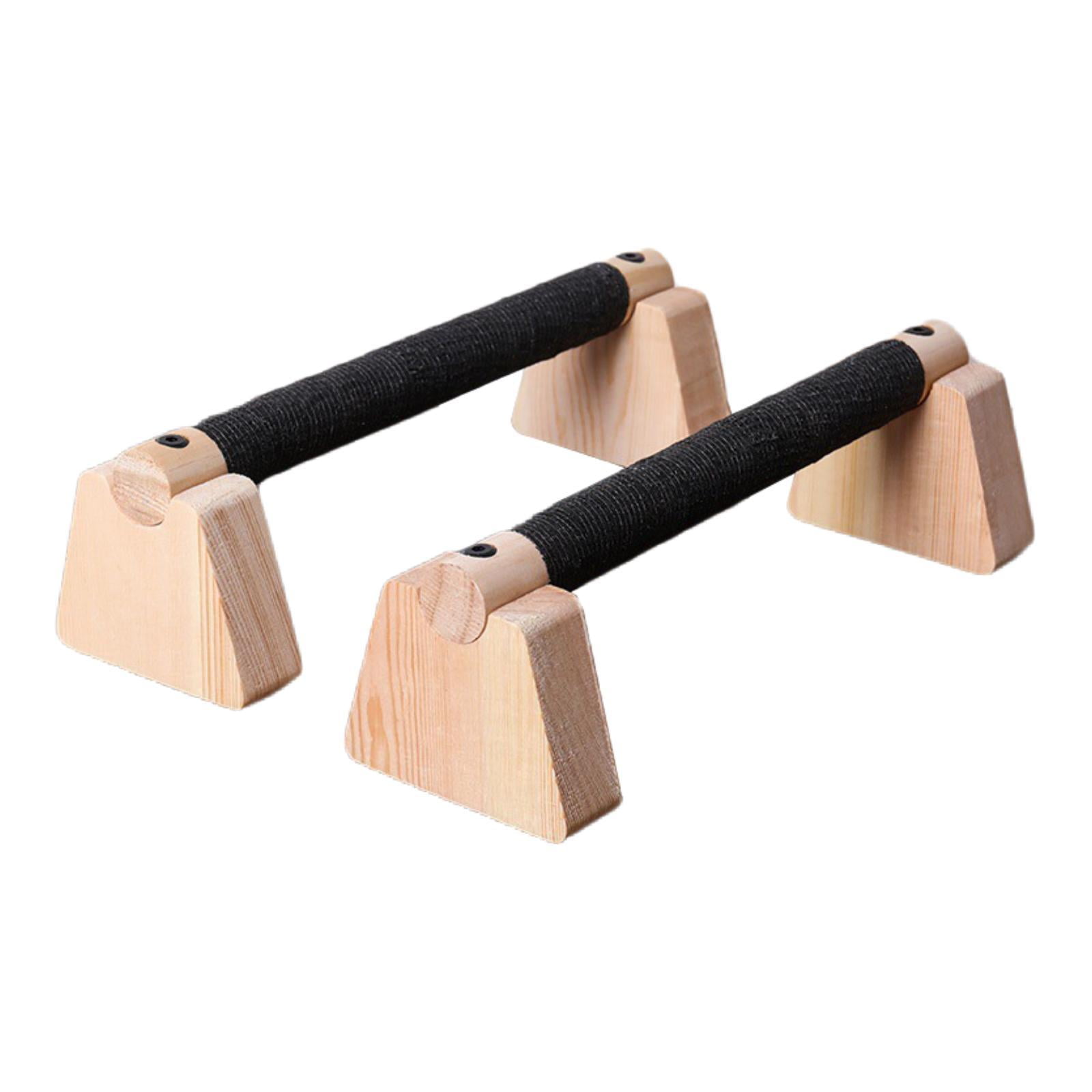 Magideal - 2 Barras De Flexiones, Barras Paralelas De Madera, Estructura Robusta, Soporte De Flexiones Portátil Antideslizante Para Hacer Ejercicio En El Gimnasi 25 Cm