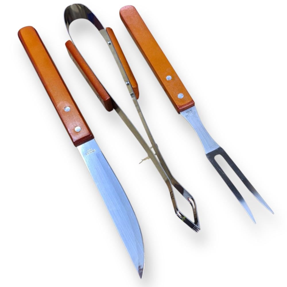 N-ofertas - Set Parrillero Para Asados 3 Piezas Utencilios