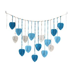 Bothyi - Colgante De Pared De Macramé Hojas Decoración Para El Hogar Acentos Fringe Dorm Tapiz Bohemio