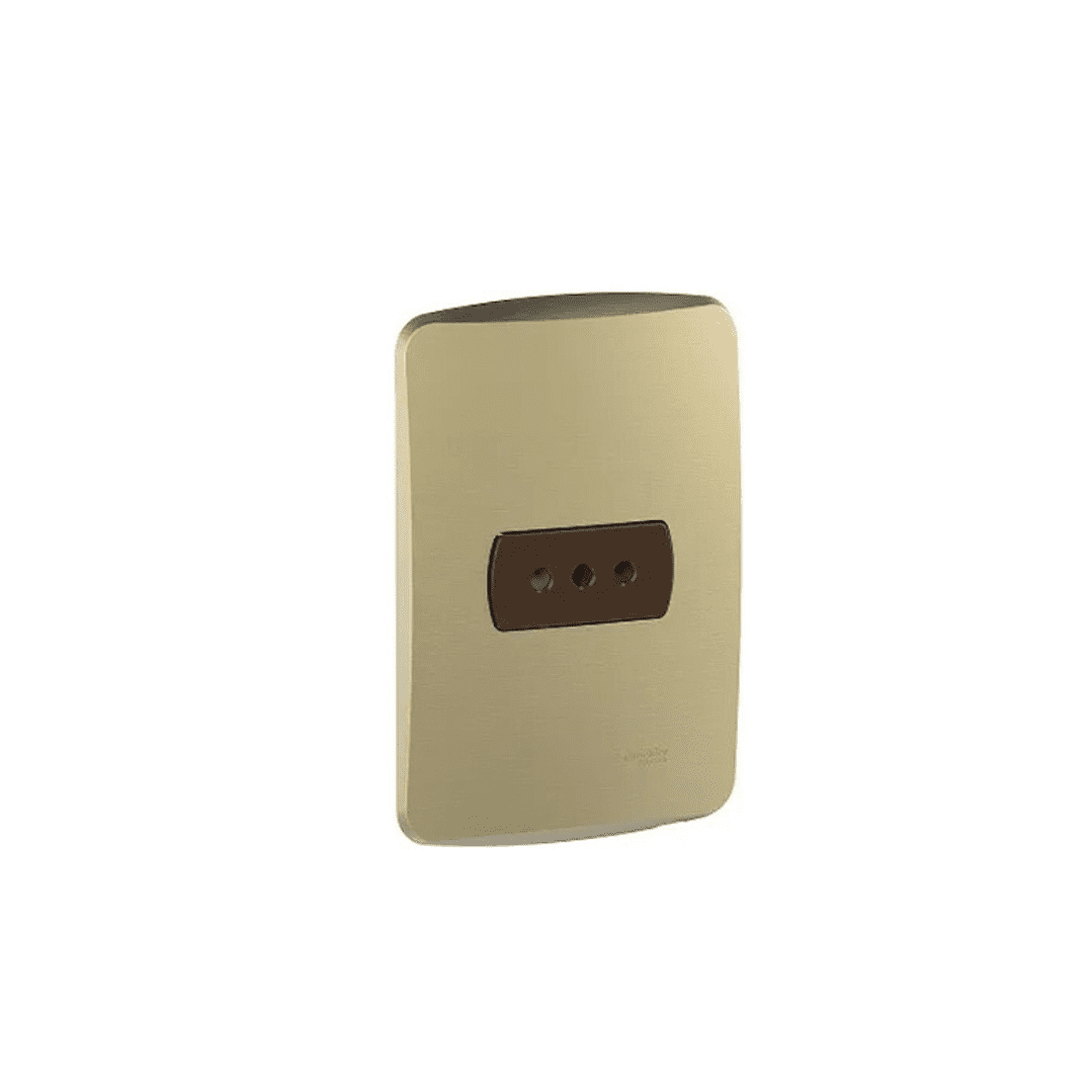 Schneider - Enchufe Simple 10a 250v Dorado/café Miluz