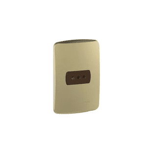 Schneider - Enchufe Simple 10A 250V Dorado/Café Miluz
