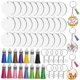 thumbnail image 5 of Llavero De 120 Unids En Blanco Llavero DIY CRABAJA DE CRATAMIENTO LETENCIAS LLAVETINGS PARA REDONDO DE REGALO, 5 of 5