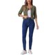 thumbnail image 2 of INSPIRE CHIC Chaquetas de Jean de Mezclilla Recortadas sin Cuello de Manga 3/4 para Mujer Verde Oliva XS, 2 of 6