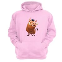 Genérico - Polerón Canguro Jabalí El Rey De La Selva Rosa Talla Xs Unisex