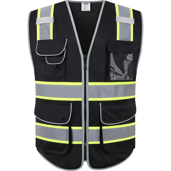JKSafety Chaleco de seguridad reflectante para hombre y mujer JK901 B