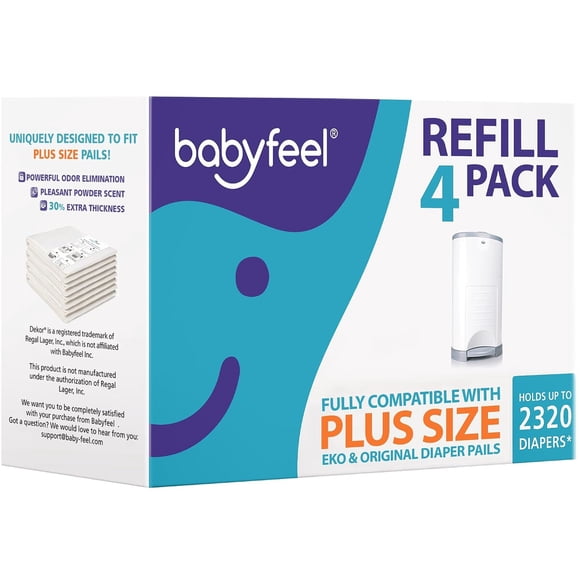 Bolsas Repuesto Babyfeel Pack 4 Aroma Talco Plus Size