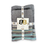 Juego De Dos Toallas Turcas Gris/Diseño B&B Kitchen - Ps