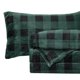 thumbnail image 1 of Juego de sábanas Elegant Comfort de franela de terciopelo, color verde búfalo, 1 of 9