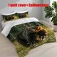 thumbnail image 1 of 3pcs Brown Bear Grassland Ecological Scene Printed Bedding Set | Includes 1 Duvet Cover + 2 Pillowcases All Season, 1 of 5