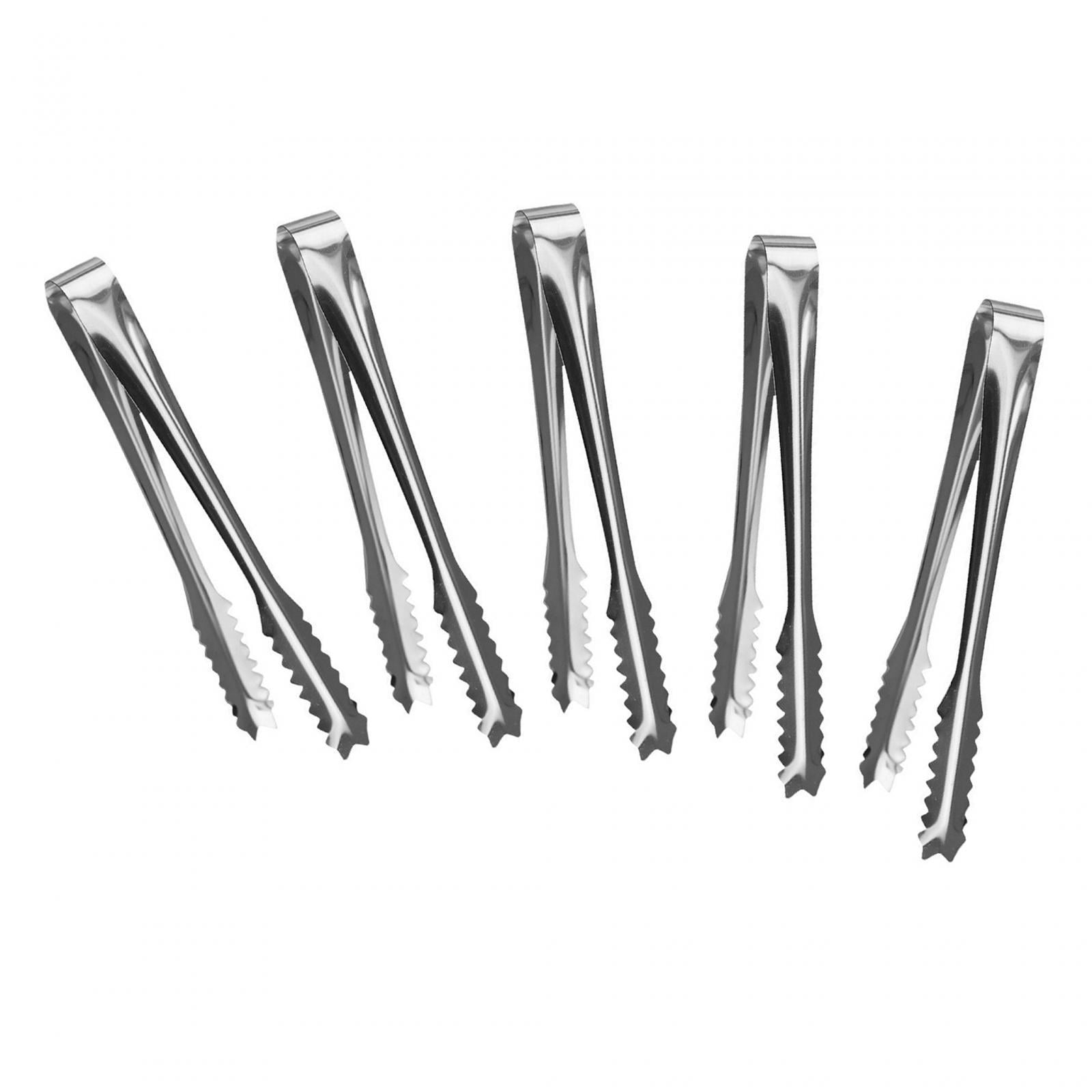 Bothyi - Pinzas Para Hielo De Acero Inoxidable, Pinzas Para Aperitivos, Clip Para Comida Para Fiesta, Bar, Restaurante, 15cm