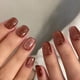 thumbnail image 1 of Uñas Press On Adhesivas Ojo De Gato 24pcs Marron Cuadradas Largo Medio, 1 of 7