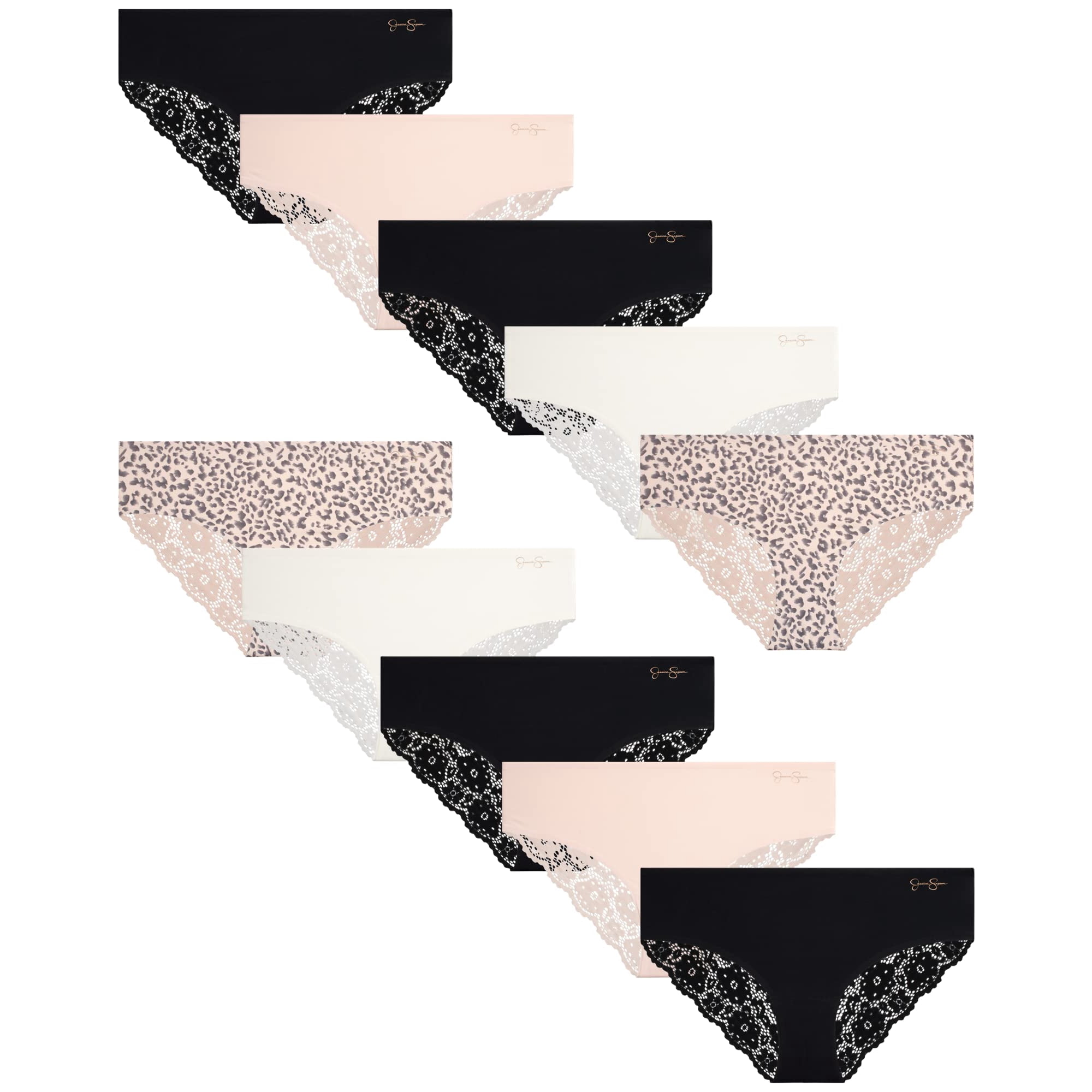 Pack De 10 Braguitas Hipster Jessica Simpson Para Mujer Xl