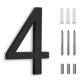 thumbnail image 1 of Número de dirección BUTUNITA 7" negro de aleación de zinc, moderno, 1 of 6