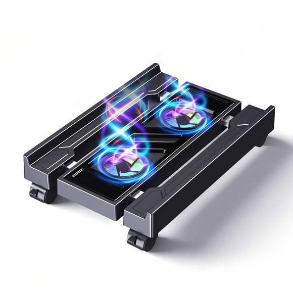 Soporte Ajustable para Torre de Computadora Hovadova con Ventilador y Luz