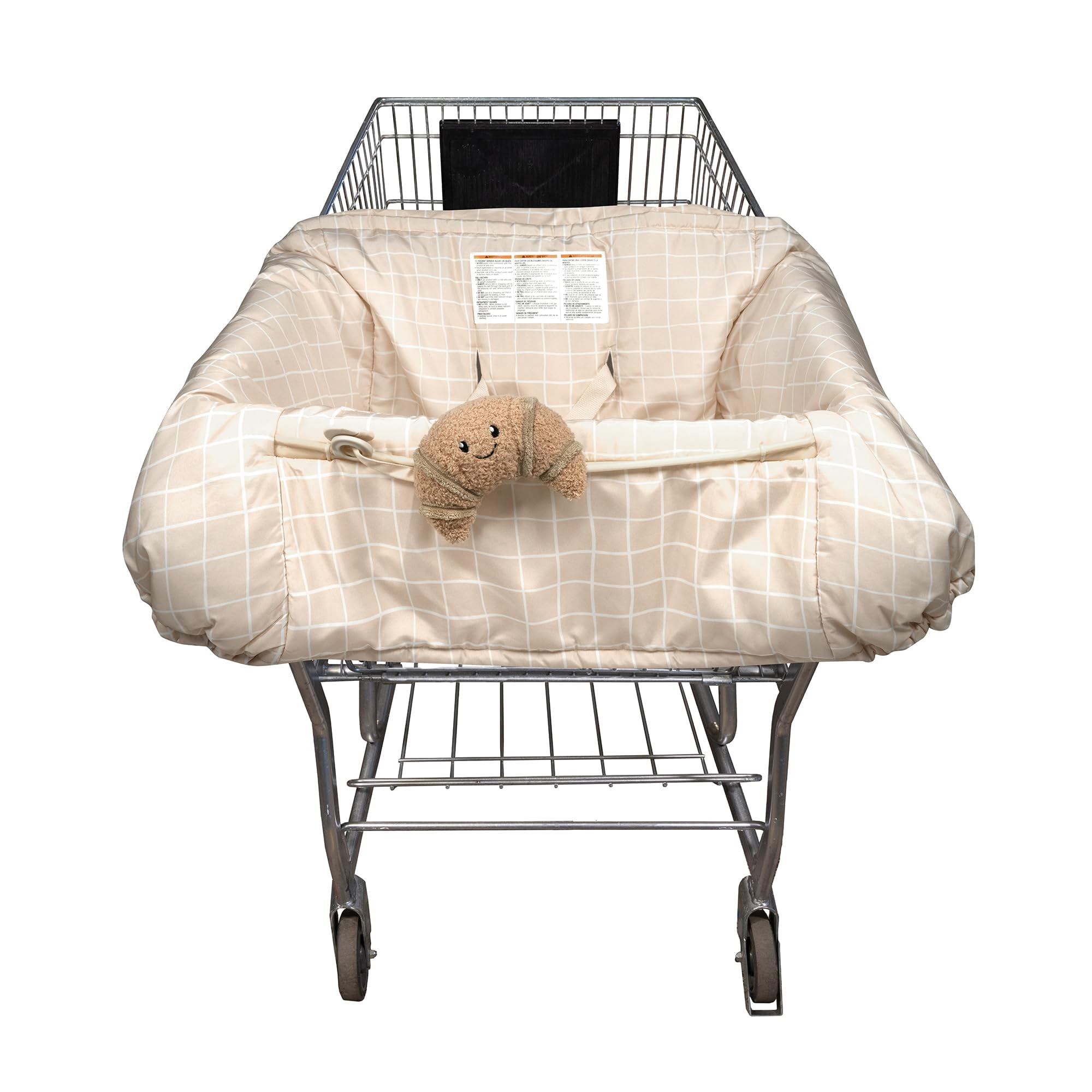 Funda Para Carrito De Compras Boppy Almond Croissant Con Arnés De Seguridad