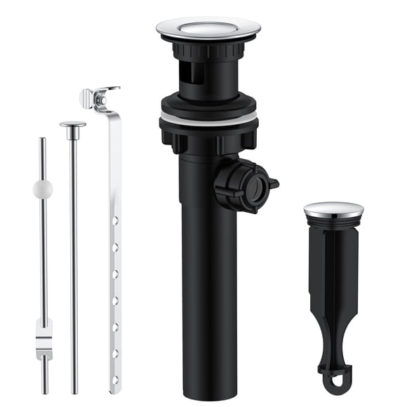 Desagüe para lavabo de baño KENES cromado con rebosadero LJ-P701-5
