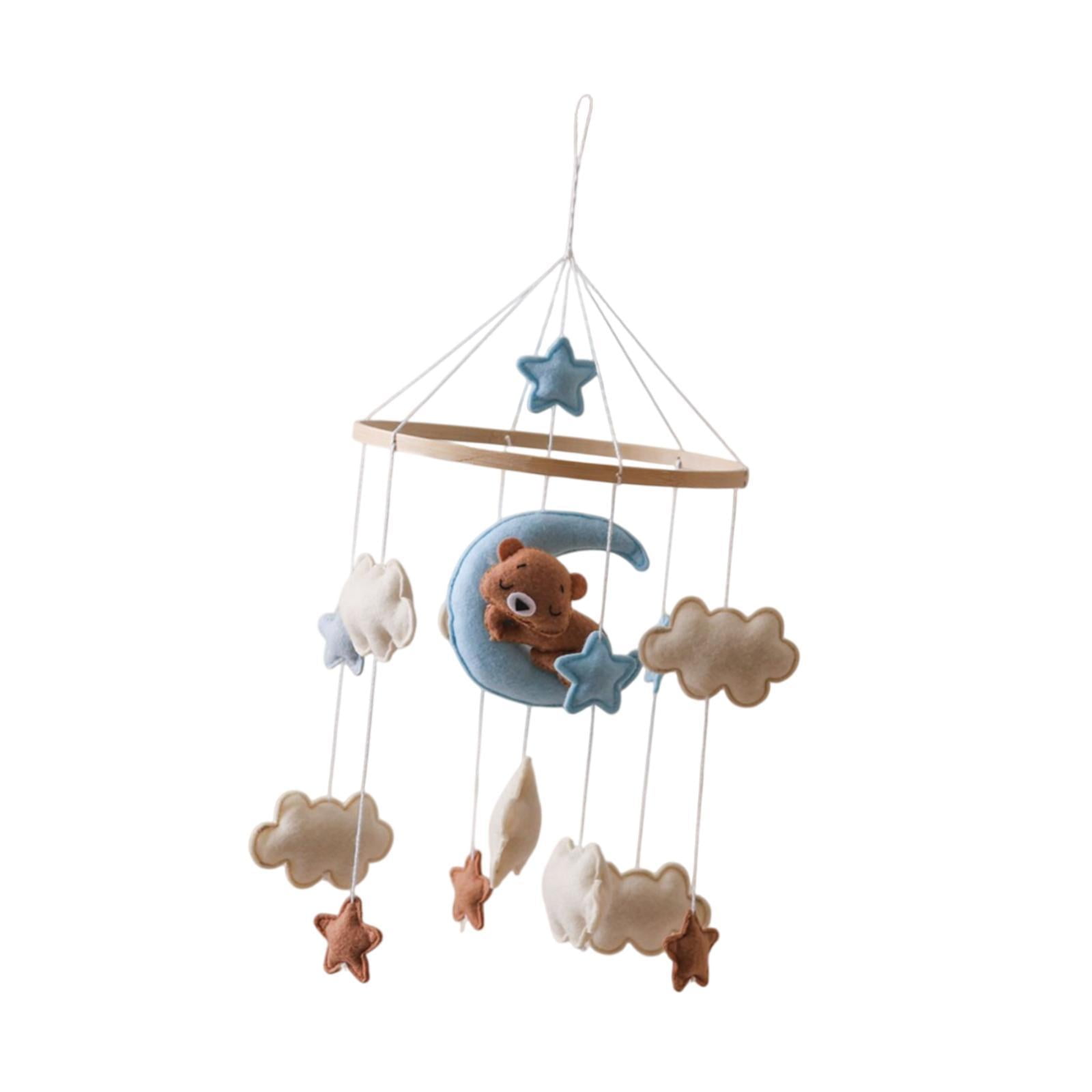 Magideal - Cuna De Guardería Mobile Rattles Recién Nacidos, Decoración Sensorial De Guardería, Juguete De Campana De Cama, Decoración Colgante De Fieltro Durante