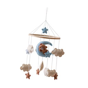 Magideal - Cuna De Guardería Mobile Rattles Recién Nacidos, Decoración Sensorial De Guardería, Juguete De Campana De Cama, Decoración Colgante De Fieltro Durante