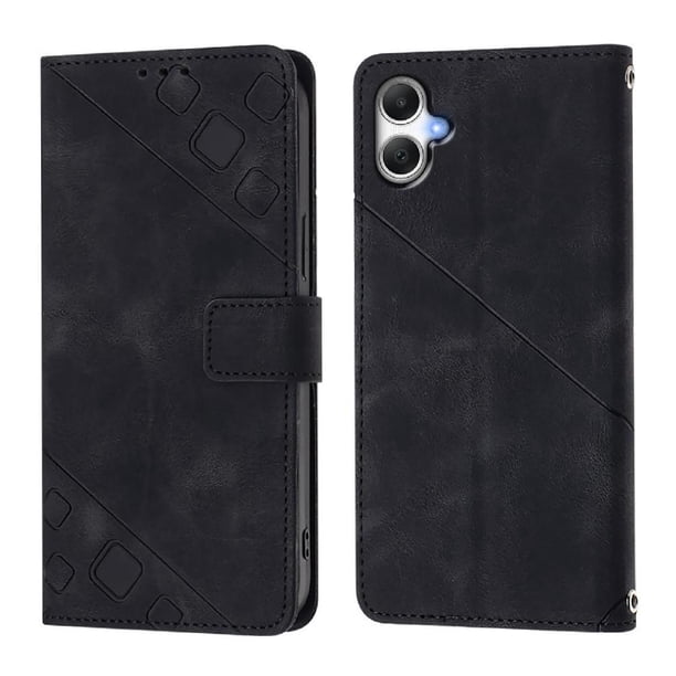 Funda Cartera para Samsung Galaxy A07 4G con Soporte y Ranuras, Resistente a Golpes y Rayones Negro