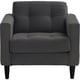 thumbnail image 1 of Sofa Retro 1 Cuerpo Felpa Gris, 1 of 6