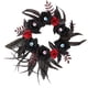 thumbnail image 1 of Adorno De Corona Colgante De Rosa Negra Con Globo Ocular Artificial De Halloween Para Entrada, 1 of 5