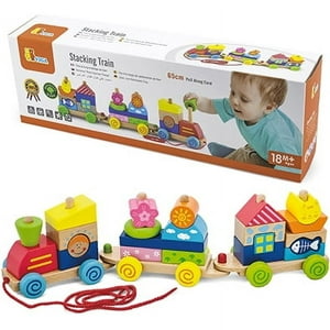 Viga - Juguete Madera Bebé Trende Arrastre Y Encaje