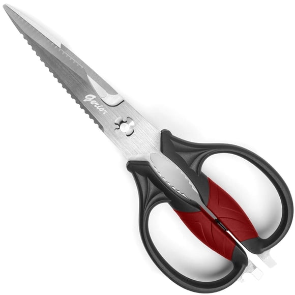 Tijeras de cocina Gerior Heavy Duty Utility, color negro y rojo, 23,5 cm