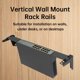 thumbnail image 5 of Barras de rack FMUSER 4U de montaje vertical en pared, color negro, 5 of 7