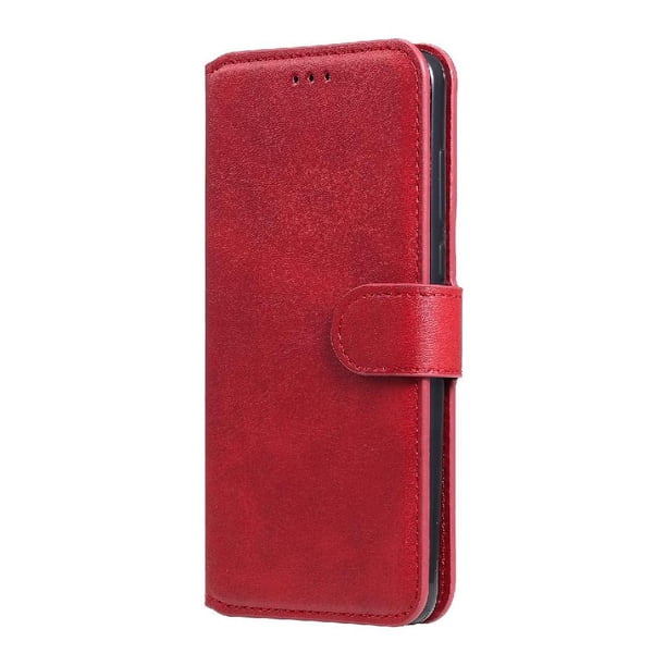 Funda Billetera para Samsung Galaxy S21 Plus con Porta Tarjetas y Soporte Ajustable Rojo