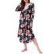 thumbnail image 1 of INSPIRE CHIC Vestidos de Noche para Mujeres con Flores Mumu de Manga Larga Ropa de Casa Camisones Moomoo XL Negro, 1 of 6