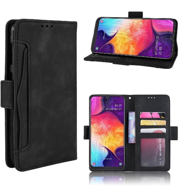 Funda Cartera Magnética para Samsung Galaxy A30S- Tarjetero Desmontable, Cuero PU, Soporte