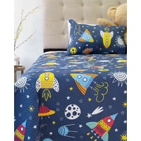 Doral - Cobertor Quilt Primavera Verano Planteas Azul