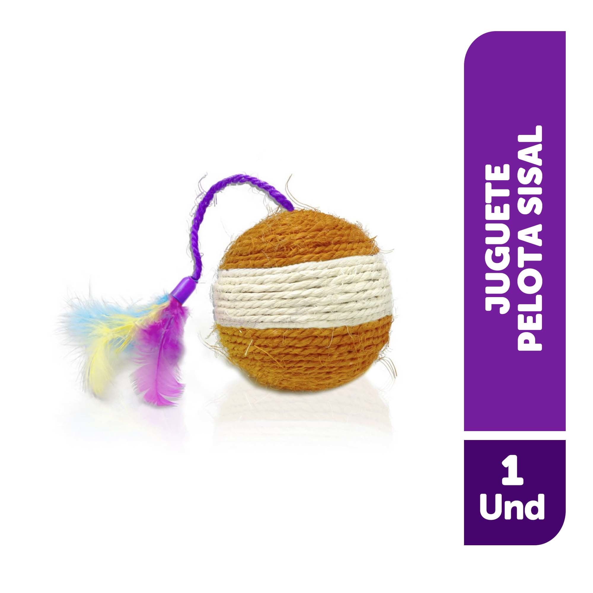 Juguete Para Gato Pelota Sisal 1 Un Buddy Pet